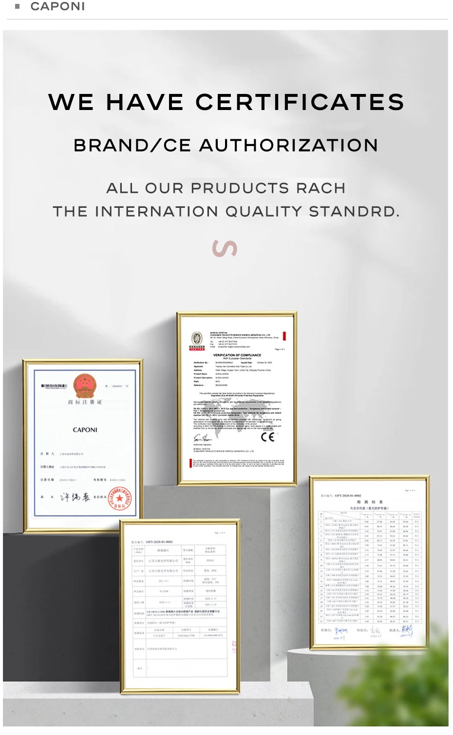 CAPONI Square Photochromic Polarized Sunglasses for Men - Rimless, Classic Design, UV400 Protection Eyewear (BS7467)