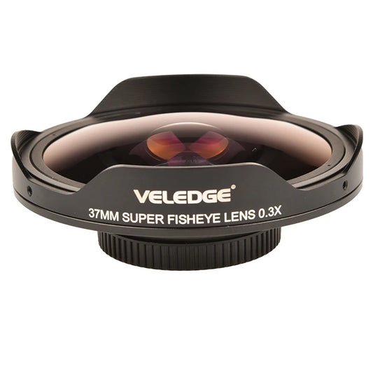 Vlogmagic 0.3X HD Ultra Fisheye Lens Adapter with Hood – 37mm/43mm Low-Dispersion Glass for Video Cameras & Camcorders
