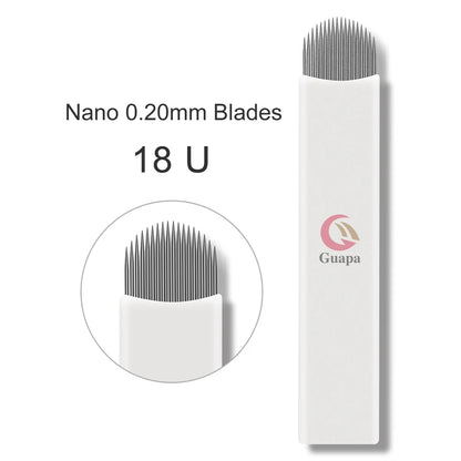White Microblading Needles – 9/11/12/14/18/21 for Permanent Makeup, Eyebrow Tattoo & Embroidery Pen Supplies