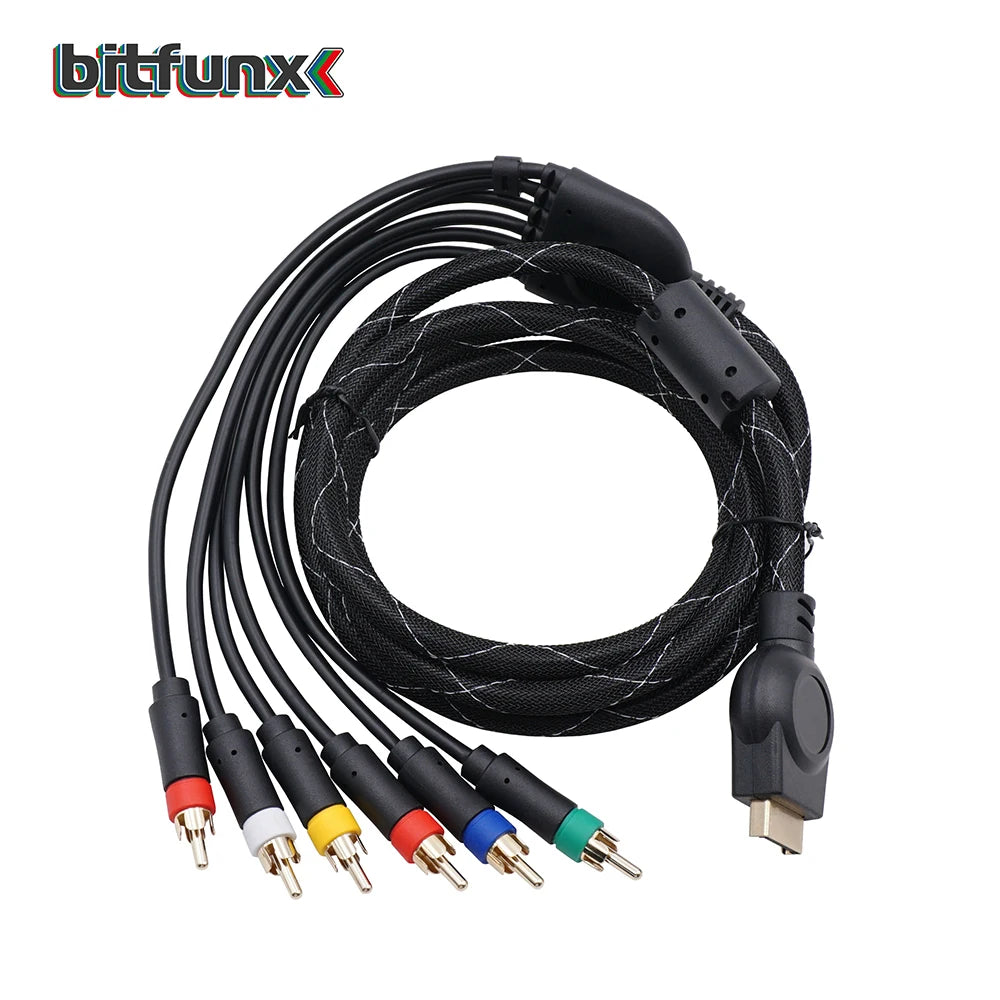 Bitfunx PS2/PS3 1.8m Component Cable – Premium High-Resolution Game Cable for Sony PlayStation 2/3