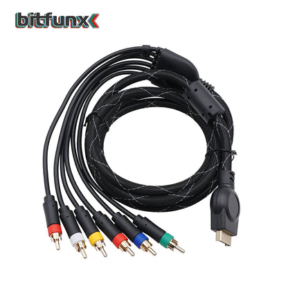 Bitfunx PS2/PS3 1.8m Component Cable – Premium High-Resolution Game Cable for Sony PlayStation 2/3