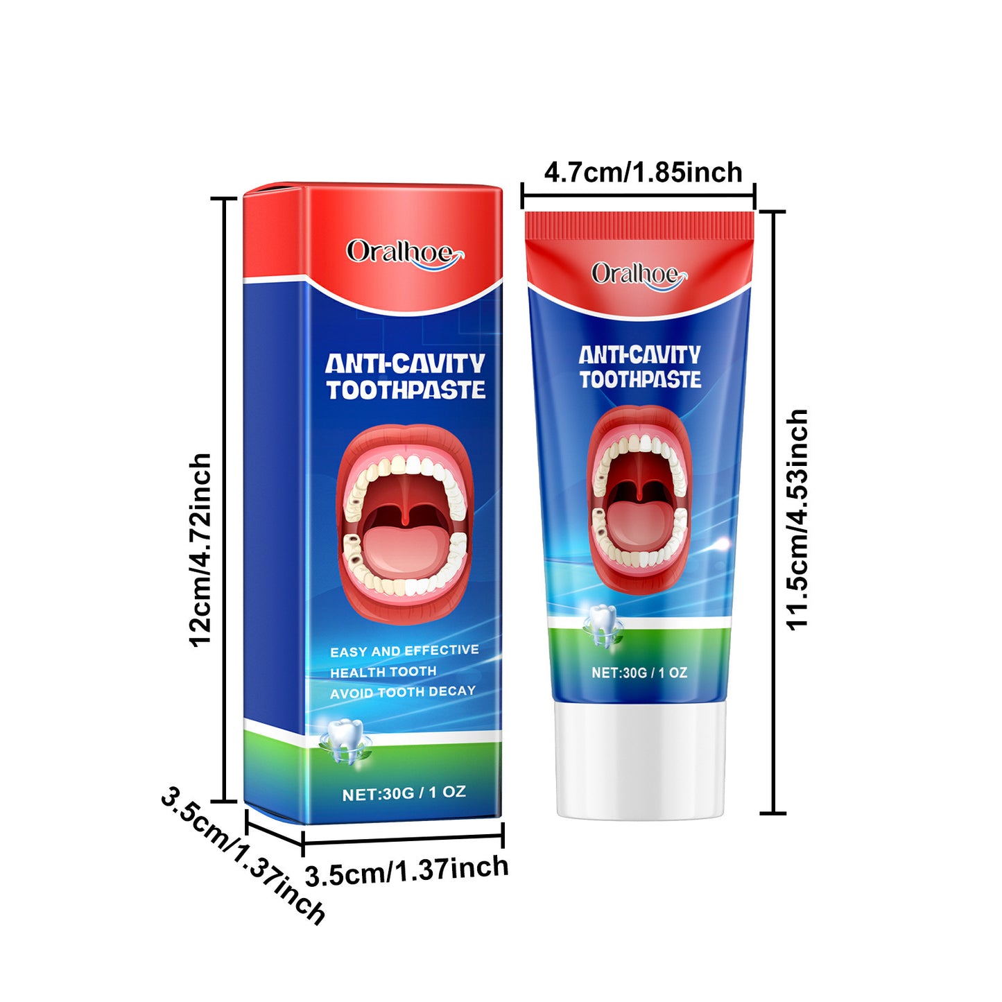 Anti-Decay Toothpaste – Deep Cleaning, Plaque Removal & Toothache Relief, Protects Teeth & Repairs Periodontitis