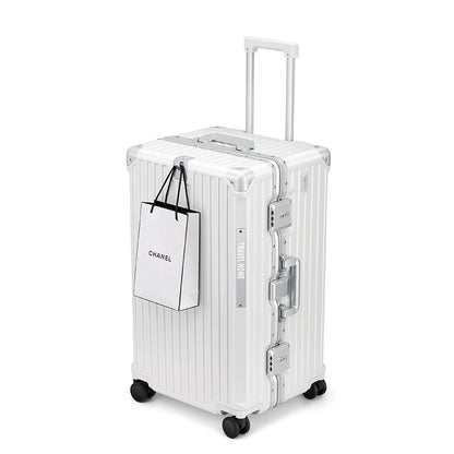 COLENARA Aluminum Frame Suitcase — High-Quality Large Capacity Trolley Travel Bag, 24", 26", 28", 30" Rolling Luggage