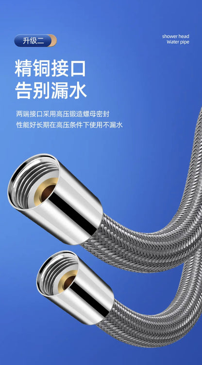 1.5/2M Anti-Kink Handheld Shower Hose — Flexible High-Pressure Nylon Tube with Universal GI/2 Connector