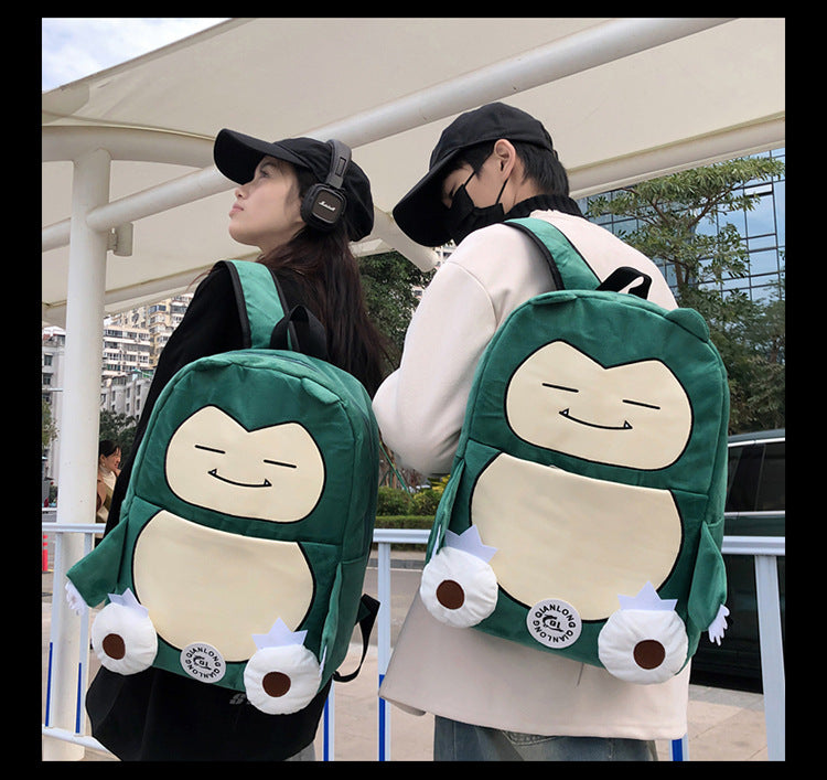 MINISO Switch Pokémon Plush Backpack | Cute Cartoon Schoolbag, Large Capacity for Students & Casual Use