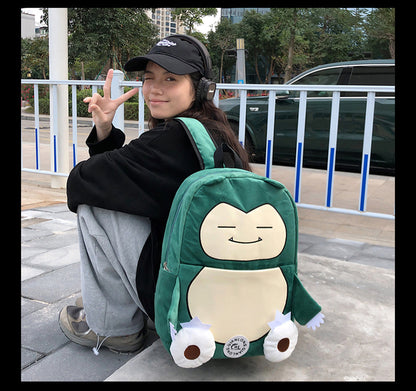 MINISO Switch Pokémon Plush Backpack | Cute Cartoon Schoolbag, Large Capacity for Students & Casual Use