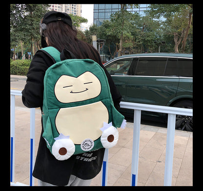 MINISO Switch Pokémon Plush Backpack | Cute Cartoon Schoolbag, Large Capacity for Students & Casual Use