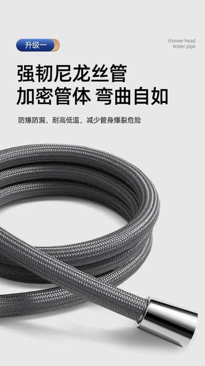 1.5/2M Anti-Kink Handheld Shower Hose — Flexible High-Pressure Nylon Tube with Universal GI/2 Connector