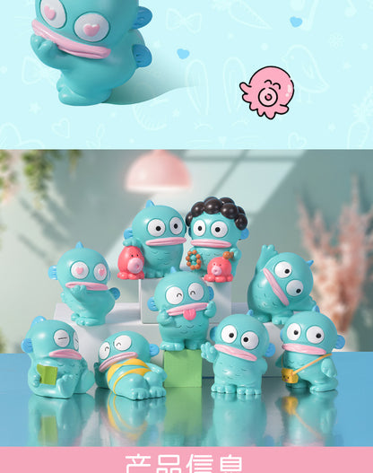 8PCS Mermaid Hangyodon Blind Box – Big Mouth Fish Anime Figures for Desktop Decoration & Student Surprise Gift