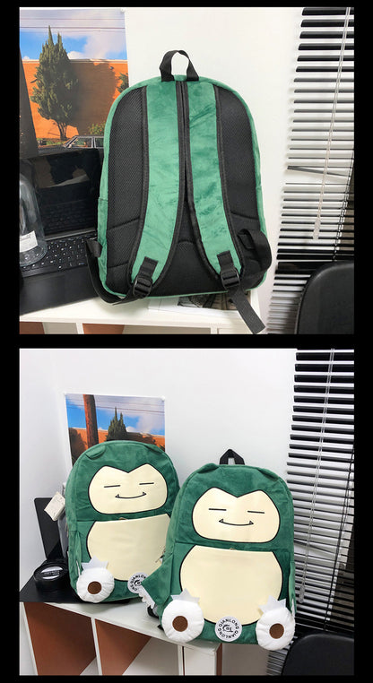 MINISO Switch Pokémon Plush Backpack | Cute Cartoon Schoolbag, Large Capacity for Students & Casual Use