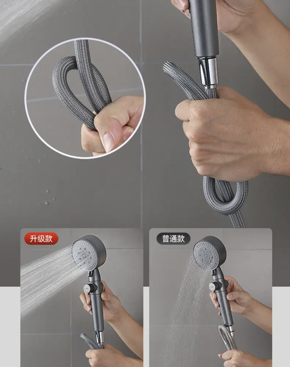 1.5/2M Anti-Kink Handheld Shower Hose — Flexible High-Pressure Nylon Tube with Universal GI/2 Connector