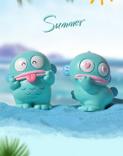 8PCS Mermaid Hangyodon Blind Box – Big Mouth Fish Anime Figures for Desktop Decoration & Student Surprise Gift