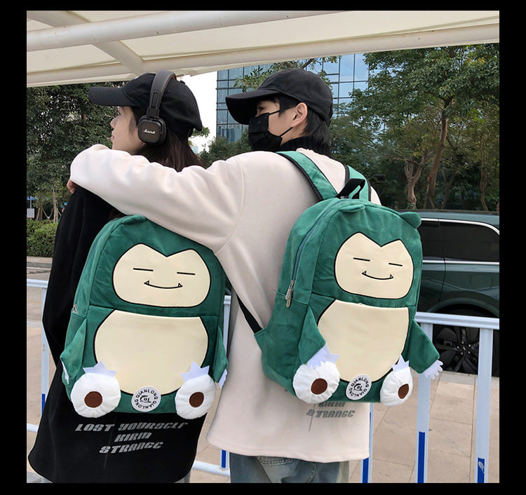 MINISO Switch Pokémon Plush Backpack | Cute Cartoon Schoolbag, Large Capacity for Students & Casual Use