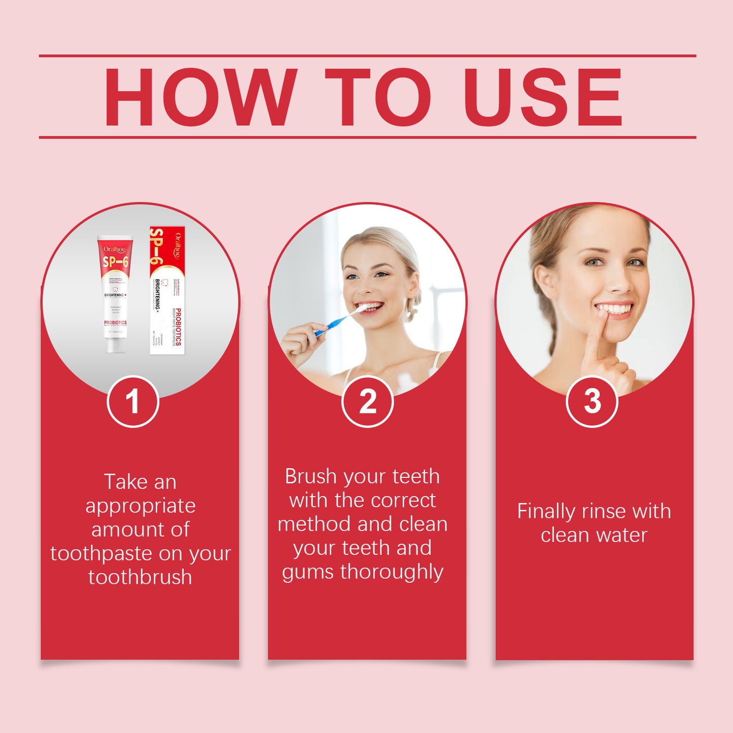 SP6 Probiotic Brightening Toothpaste for Plaque Removal, Stain Whitening & Fresh Breath – Anti-Periodontitis Oral Care