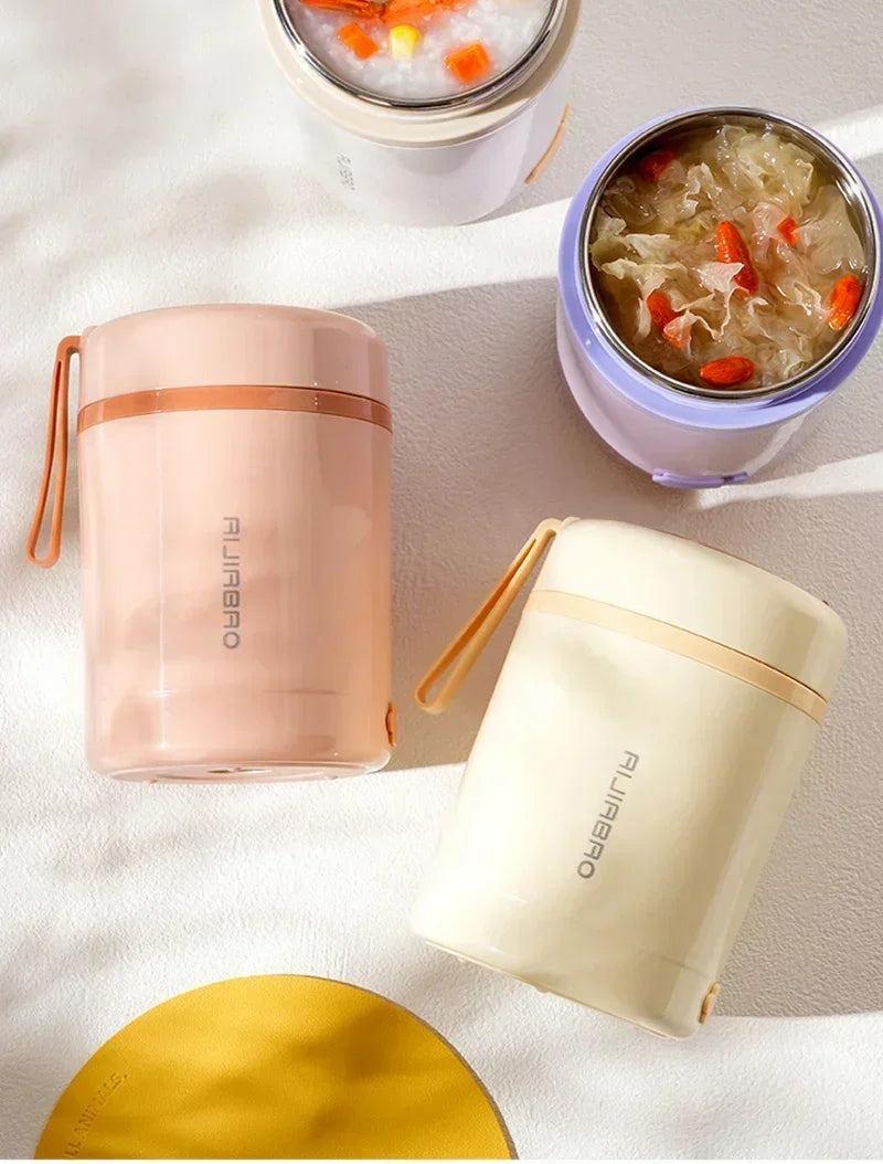 600ML USB Electric Heating Lunch Box — Portable Stainless Steel Food Warmer for Picnic, Milk, and Drinks (5V/12V/24V)