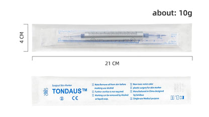 Professional Surgical Sterile Skin Marker Pen – Microblading Tattoo Eyebrow & Lip Marker with Measuring Ruler Set