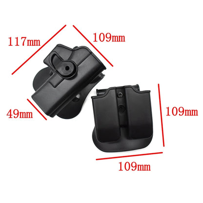 Left Hand Gun Holster – IMI Glock Pistol Case for Gen 1-4 Glock 17, Waist Holster with 9mm Mag Pouch, Hunting Accessories