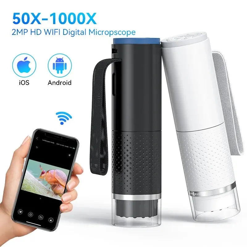 WiFi Digital Microscope Camera — 50X-1000X Zoom 2MP USB Magnifier for ...