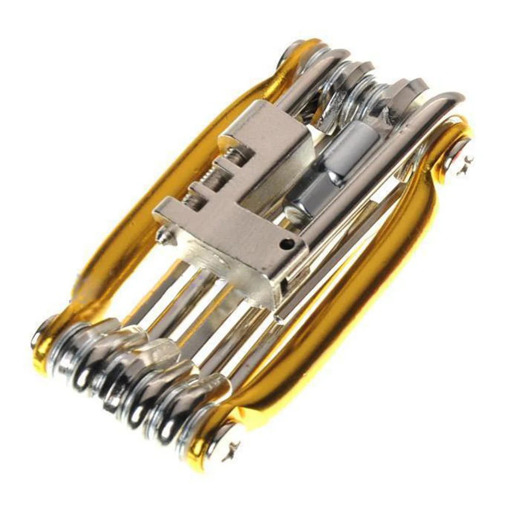 10-in-1 Multifunction Bicycle Repair Kit – MTB Bike Wrench, Screwdriver, Chain & Spoke Tools