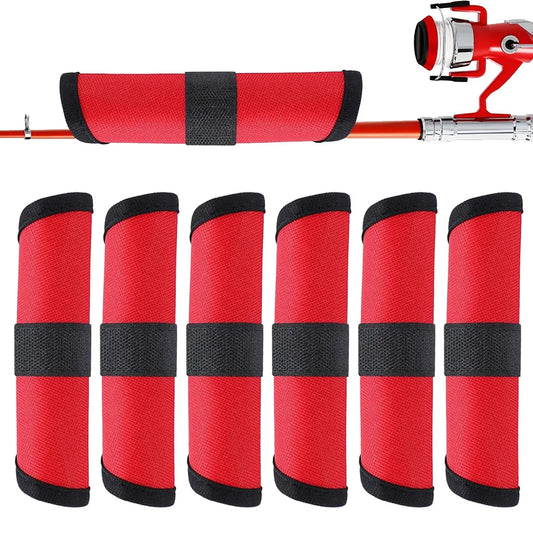 6pcs Lure Wrap Covers — Fishing Bait & Hook Guards for Rod Safety, Protect Fishermen While Fishing