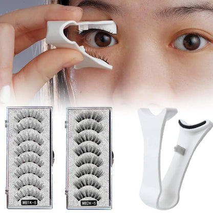3D Natural Magnetic Eyelashes – 5 Magnetic Lashes with Handmade Gift Box, Reusable Extensions