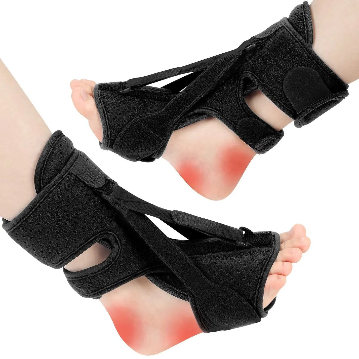 Adjustable Night Splint for Plantar Fasciitis – Soft Foot Drop Brace & Achilles Tendon Stretcher for Pain Relief and Sleep