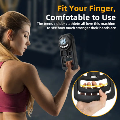 Digital Grip Strength Tester: 265lbs/120kg Hand Dynamometer with USB LCD Screen - Ideal for Power Training & Sports