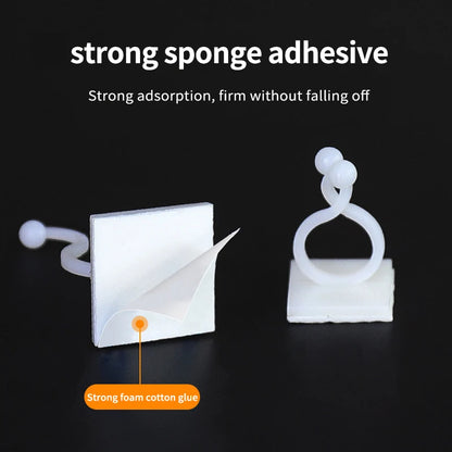 Self-Adhesive Plant Climbing Wall Buckle Hook: Fastener Tied Fixture for Garden Plant Wall - Vine Clips Included