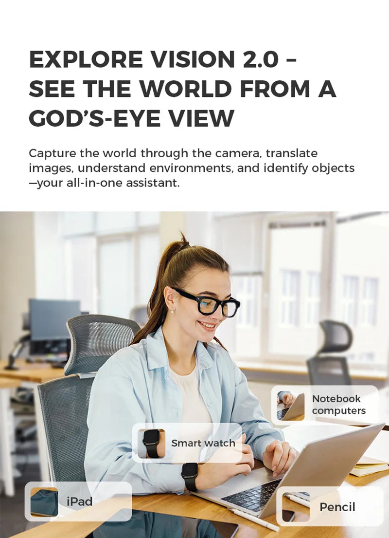 Xiaomi AI Smart Glasses — 1080P HD Polarized Sunglasses with Camera, Video Recorder & Sports Surveillance DVR