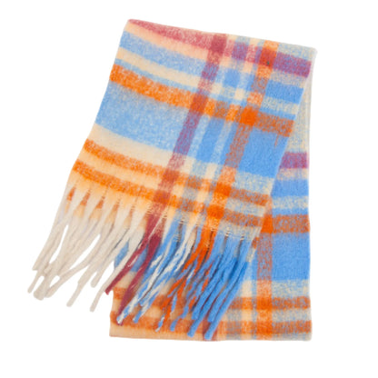 2025 Women's Winter Thick Cashmere Scarf – Warm Pashmina Shawl with Rainbow Tassels & Wraps