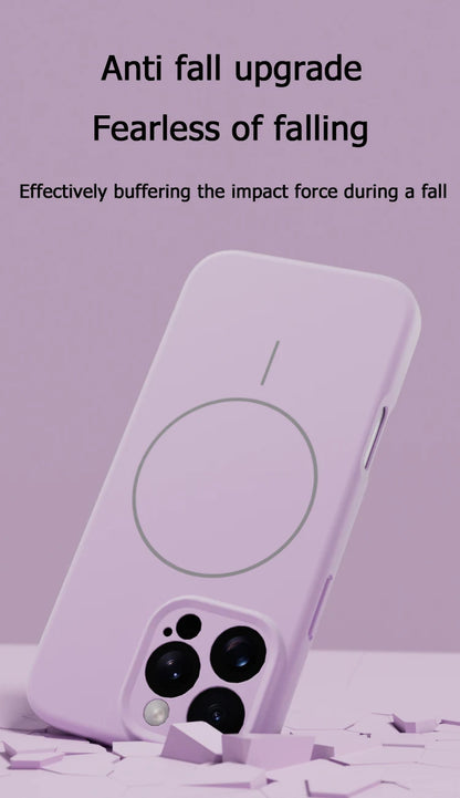 Original Liquid Soft Silicone MagSafe Case — Magnetic Wireless Charging Cover for iPhone 11–16 Pro/Max/Plus