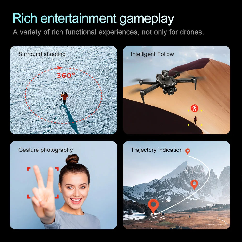 Xiaomi V198GPS Drone with 8K HD Camera – Foldable Brushless Quadcopter with Obstacle Avoidance & Optical ESC Aerial Tech