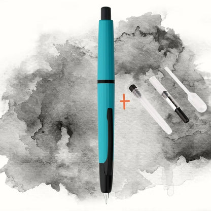 MAJOHN A2 Press Fountain Pen - Retractable EF Nib 0.4mm Resin Ink Pen with Converter, Lighter than A1, Perfect for Writing and Christmas Gift