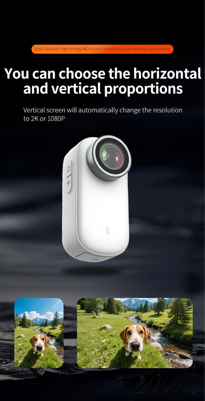 4K WiFi Mini Action Camera — Portable Thumb-Size Sport Cam for Outdoor, Helmet, Motorcycle, Cycling & Vlogging