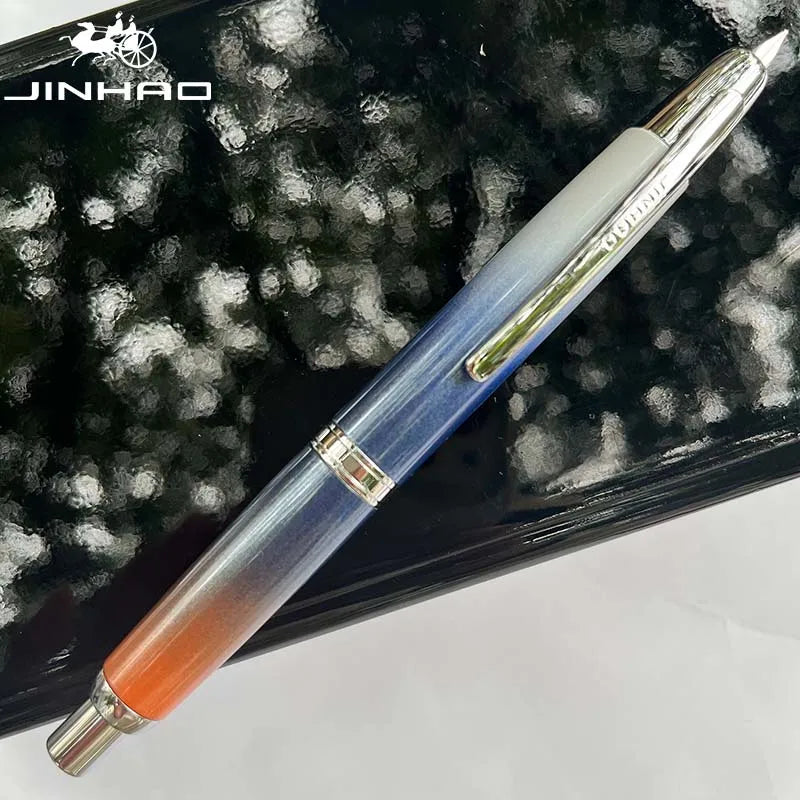 JINHAO Metal Fountain Pen – 10 Brand New Retractable Fine Nibs with Ink Converter