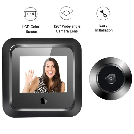 2.4" Smart Digital Door Viewer — 120° HD Security Camera, 240x320 Visual Doorbell, 300K Pixels