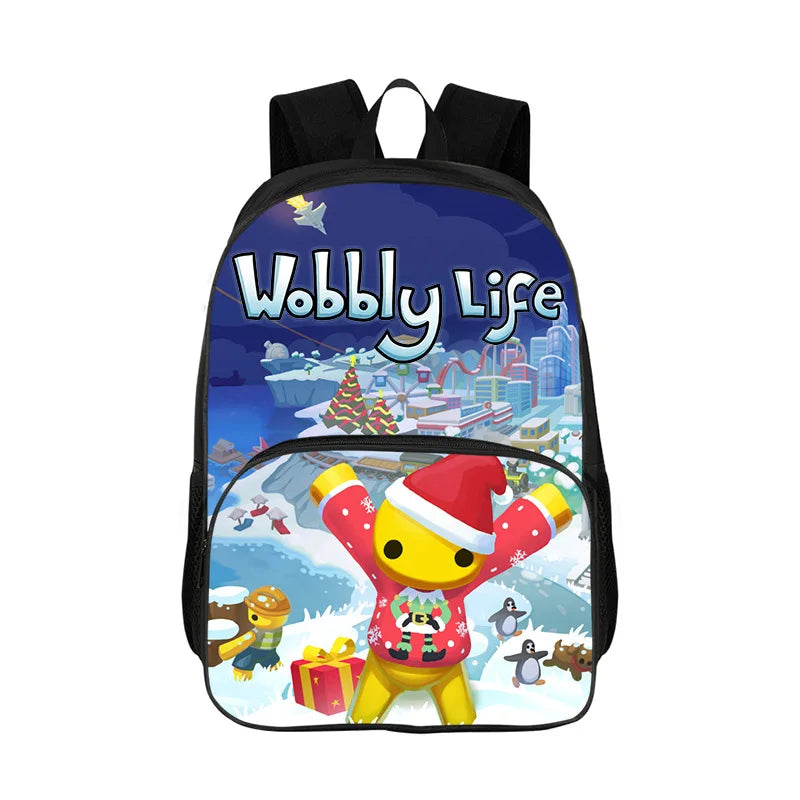 Wobbly Life Gaming Backpack – Funny School & College Bookbag for Students, Men & Women Daypack