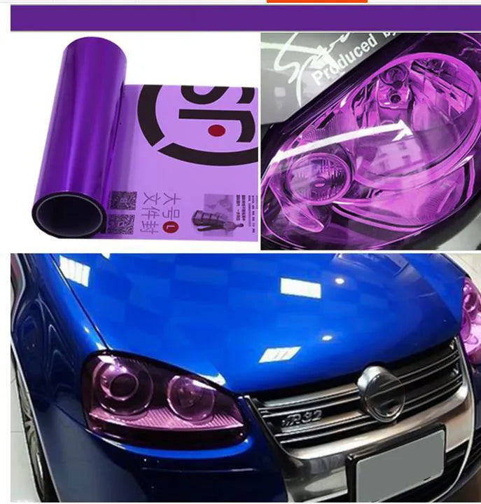 PVC Car Headlight Lamp Film - Self-Adhesive Fog Lamp Sticker for Tailing Moulding - Car Accessories