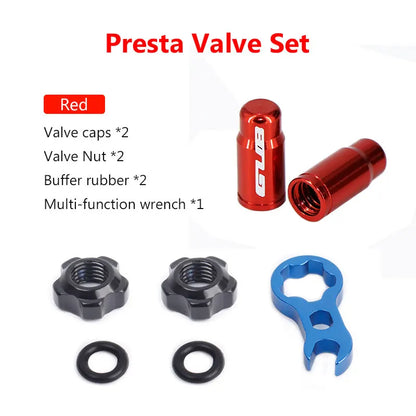 4pcs Aluminum Bike Tire Valve Caps – Ultralight MTB Road Mountain Schrader/Presta Tyre Protectors