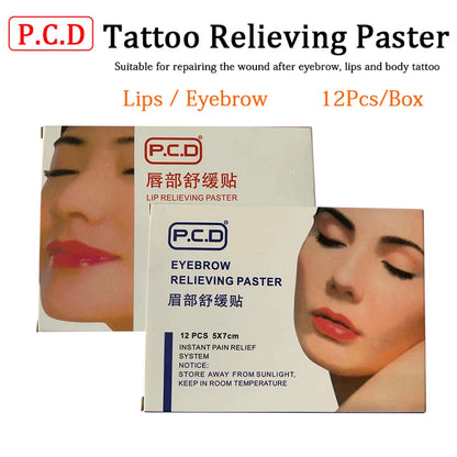 60pcs PCD Paste Mask – Semi-Permanent Makeup & Tattoo Pain Relief Cream with Moisturizer for Eyebrow, Lip, and Body Art