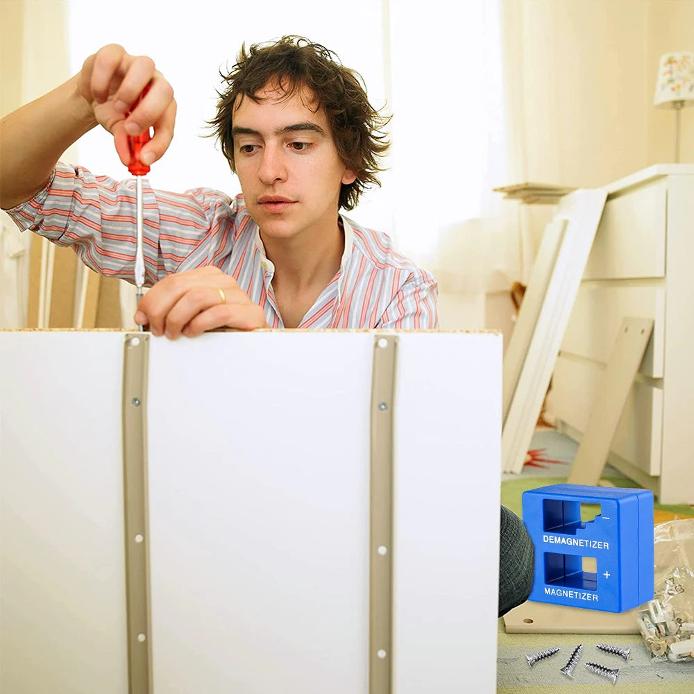 KUNLIYAOI Magnetizer Demagnetizer Tool - High-Quality Blue Screwdriver with Magnetic Pick-Up Function