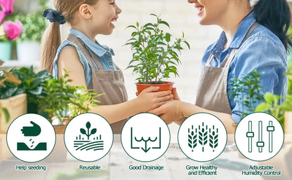 36-Cell Seed Starter Tray with Grow Light — Adjustable 3-Color Lighting, Humidity Dome for Seed Germination