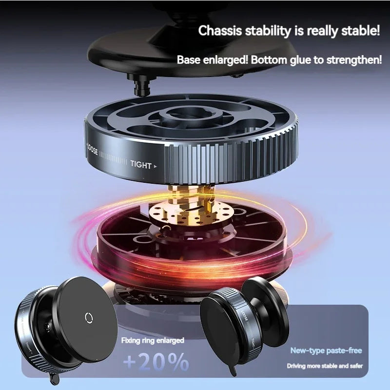 Vacuum Magnetic Car Phone Holder – Universal Suction Cup, Mirror & Shower Stand for iPhone 16/15/14/13/12 Pro Max, Samsung