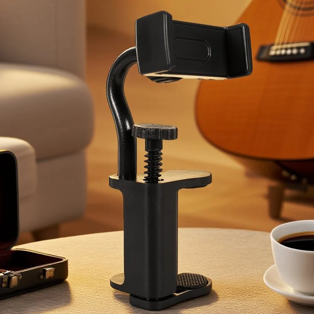 Adjustable Guitar Phone Holder – Hands-Free Multi-Purpose Stand for Smartphones & Microphones