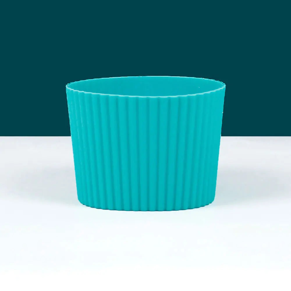 Silicone Coffee Cup Cover & Sleeve — Anti-Scalding, Anti-Slip Universal Tapered Thread Mug Protector for Ceramic & Glass Cups