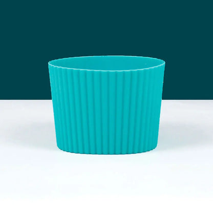 Silicone Coffee Cup Cover & Sleeve — Anti-Scalding, Anti-Slip Universal Tapered Thread Mug Protector for Ceramic & Glass Cups