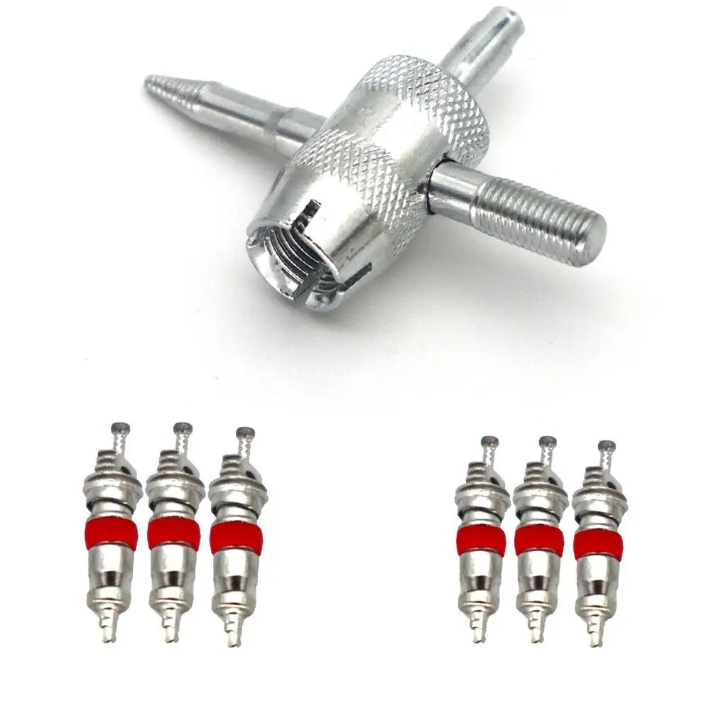 4-in-1 Tire Valve Core Wrench Set – Automotive Valve Stem Repair, Installation & Cleaning Tool