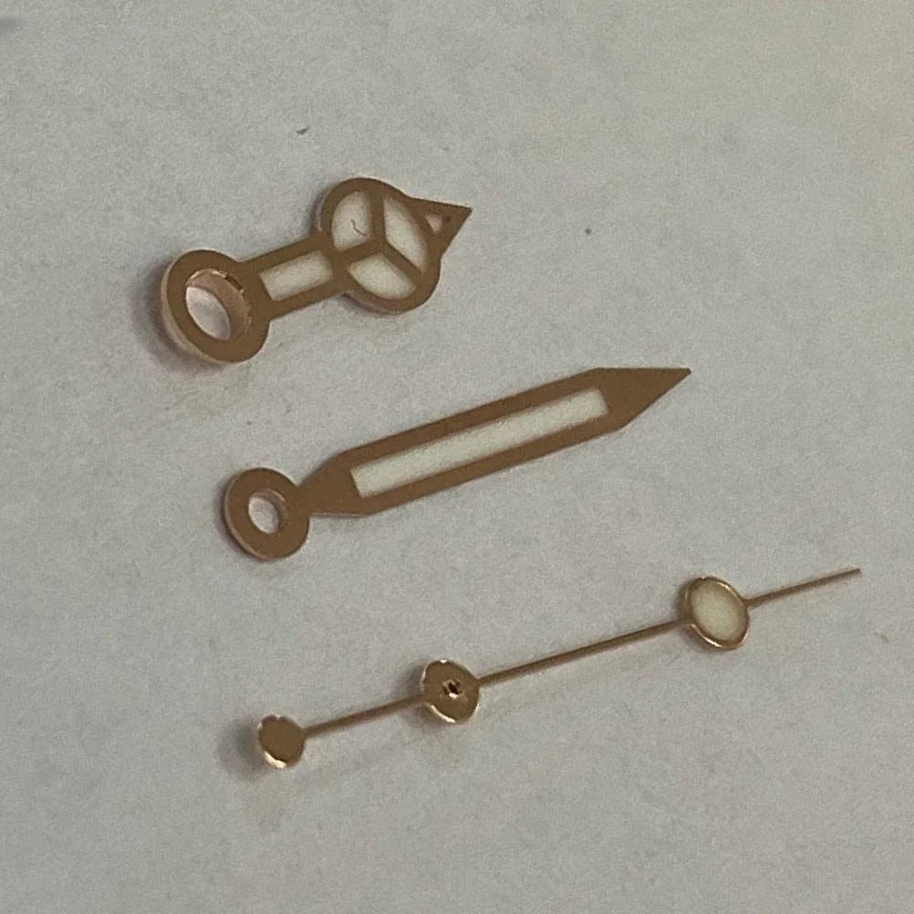 Blue Luminous Watch Hands for NH35/NH36 Movement – 3-Hand Custom 904L Stainless Steel Replacement for Japan Watches