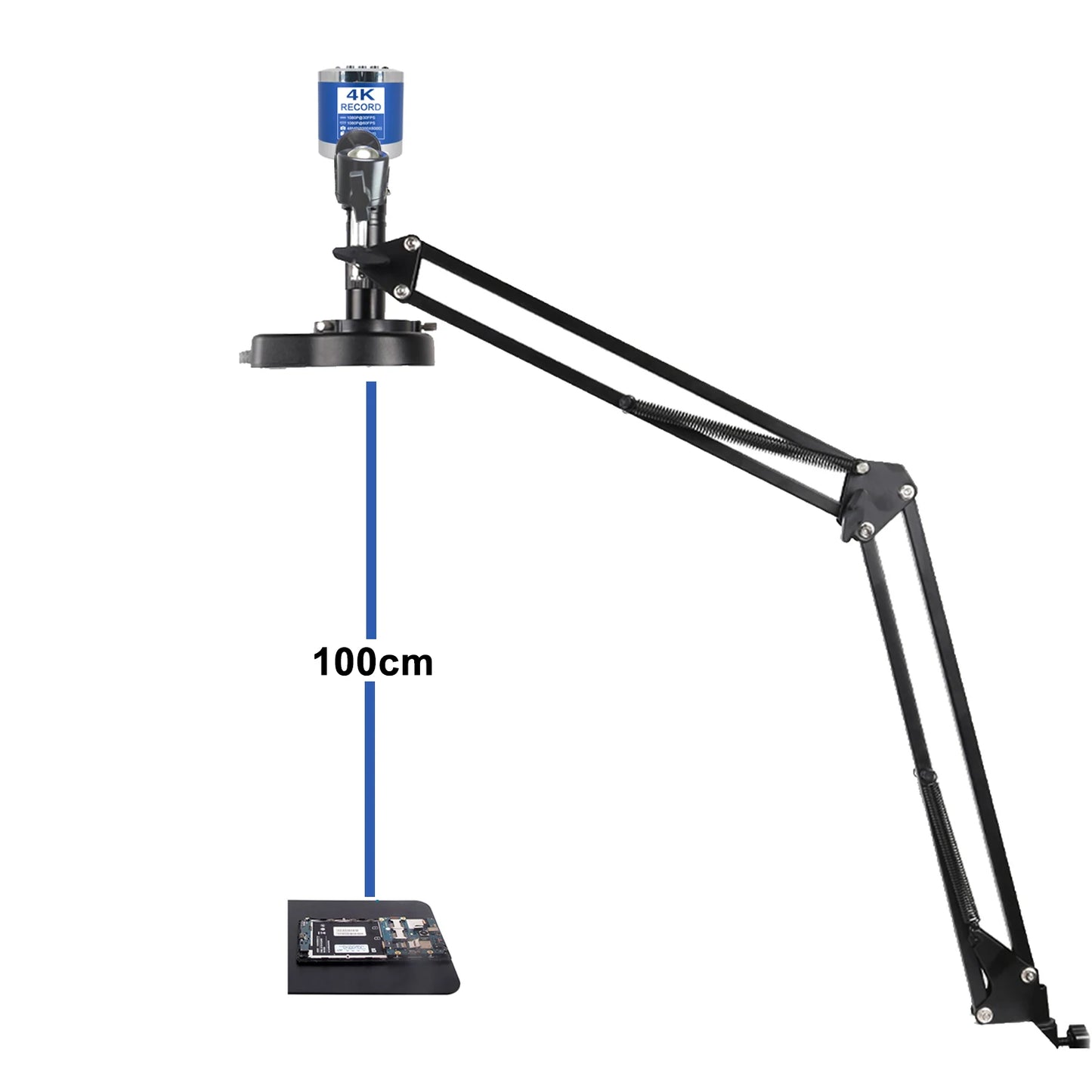 1-150X Zoom Lens Digital Microscope – 4K 48MP HD Industrial Camera with HDMI & Type C for Electronics Soldering