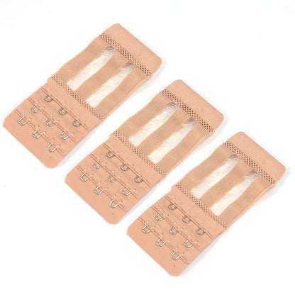 3PCS Ladies Bra Extender Set – 3-Hook Soft Nylon Strap Extension for Women’s Intimates & Bra Accessories
